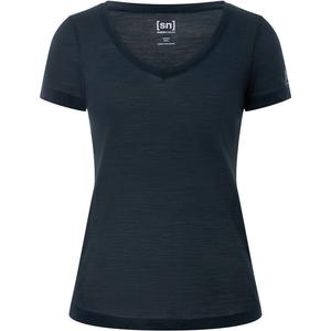 Женская футболка Sierra140 с V-образным вырезом Super.Natural, синий
