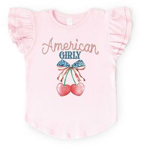 Футболка American girly с рукавами-крылышками в стиле кокет The Juniper Shop, Ballerina