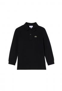 Топ Lacoste LONG SLEEVE PIQUÉ POLO, Black
