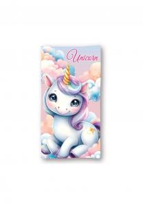 Детское микроволоконное пляжное полотенце Unicorn 140x70 см – быстросохнущее, разноцветное