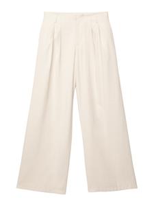 Широкие брюки со складками спереди Pull&Bear, песочный