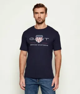 Футболка regular fit Gant, темно-синий