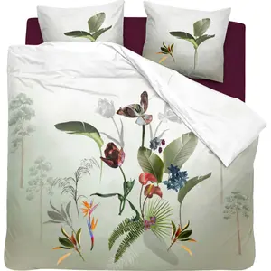 Постельное белье Damai «Фикус» с цветочным узором, зеленый