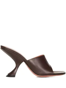 Туфли с открытым носком Amina Muaddi, коричневый