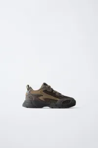 Сетчатые кроссовки Zara, коричневый