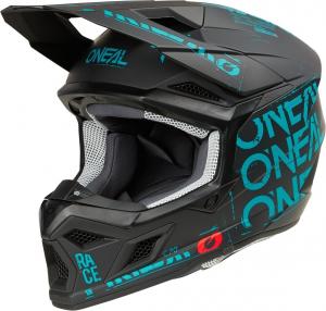Мотокроссовый шлем Oneal 3srs static, Black/Turquoise