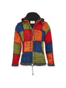 THC Natural Line Кардиган 'Schafwollstrickjacke bunte Quadrate 814', мультиколор
