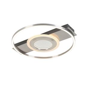 Светодиодный потолочный светильник 42/40/6 см Novel, серый/никелированный