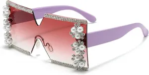 Роскошные дизайнерские панк-солнцезащитные очки для женщин и мужчин, модные панк-очки со стразами и бриллиантами для вечеринок, модель 7321 Melrose, Red