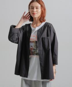 Рубашка-блузон без воротника Studio Clip, цвет Black 19