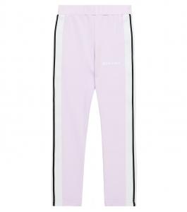 Хлопковые леггинсы с логотипом Palm Angels Kids, Lilac White
