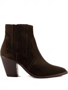 Замшевые ботинки с острым носком 70 мм Julie Dee, коричневый