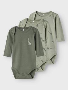 Комбинезон/боди NAME IT, зеленый/хаки/оливковый