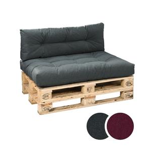 Спальное место - Подушка для поддона Bodyprotect Опоры для поддона, комплект из 3 подушек для сиденья, спинка, боковая часть, высококачественная мебельная ткань темно-красного цвета sleepling, темно-серый