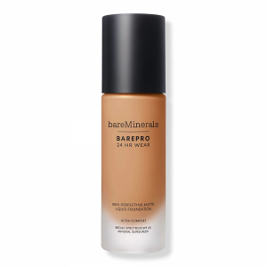 Основа BAREPRO 24HR Wear Skin-Perfecting Matte Liquid Foundation Mineral SPF 20 bareMinerals, Medium Deep 40 Neutral (for medium deep neutral skin with a peach hue)