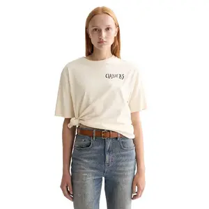 Футболка с коротким рукавом Scotch & Soda Washed Artwork Loose Fit, бежевый