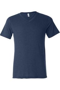 Футболка с коротким рукавом и V-образным вырезом BELLA + CANVAS Triblend, цвет navy triblend