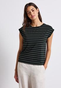 Футболка Street One GESTREIFTES , Grün/Dark Green