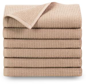 Полотенце Zollner 00000472 6er-Set, бежевый - глубина: 100 см
