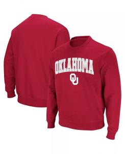 Мужская толстовка Oklahoma Sooners Arch & Logo с круглым вырезом Colosseum, красный