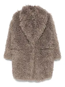 Пальто с лацканами из искусственного меха TAGLIATORE, нейтральный