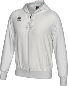 Худи ERREA на молнии, унисекс JACOB, капюшон на сетчатой подкладке, карман-кенгуру, ребристые рукава, ребристый низ, белый