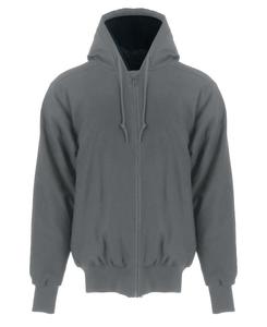 Мужская брезентовая куртка - утепленная брезентовая куртка на 10°F (-12°C) с водоотталкивающей внешней оболочкой и капюшоном RefrigiWear, Grey