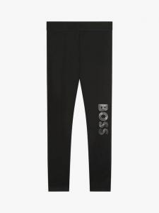 Детские глянцевые лосины с логотипом BOSS HUGO BOSS, Black