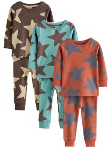 Пижама Next, сапфировый/лазурный/коричневый/рыжий