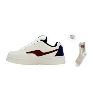 BINGO DUCK Женские бордовые скейтерские кроссовки бордовые с подарком носками, цвет Burgundy+Gift Socks