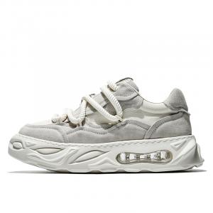 Кроссовки для скейтбординга мужские низкие бело-черно-зеленые MOERBAI