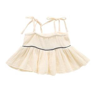 Топ с баской Omamimini, кремовый