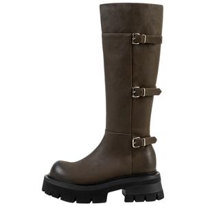 Wonderful couple Коричневые женские полусапоги на каблуке 6 см, цвет Brown