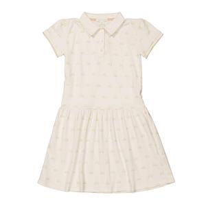 Детское платье-поло Marie Chantal с принтом «Ангельские крылья», белый