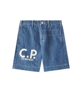 Джинсовые шорты Logo C.P. Company Kids, Indigo Blue