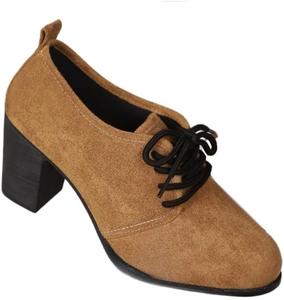 Женские туфли Faithgee с леопардовым принтом, низкие замшевые ботильоны на шнуровке с массивным каблуком, повседневные западные ботинки для девушек для работы и повседневной носки