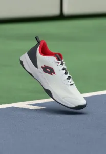 Теннисные кроссовки mirage 700 для игры на любом корте Lotto, All White/Asphalt/Flame Red