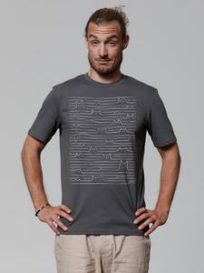 Футболка с рисунком котов серого цвета wat? Apparel