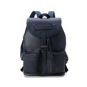 Средний рюкзак из коровьей кожи унисекс синий LONGCHAMP