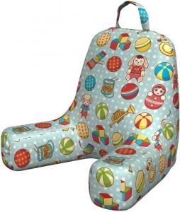 Наволочка для подушки для чтения Ambesonne с мультяшным рисунком, винтажный узор «старые мячи и бабушки» на фоне в горошек, игривая тематика, мягкая набивная наволочка для кровати, маленький размер, разноцветная., Multicolor