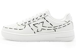 XTEP Кроссовки Air Force One с низким верхом для скейтборда, противоскользящие, износостойкие, мужские, черно-белые