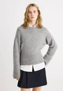 Свитер с широкими рукавами Gina Tricot, Mid Grey Melange