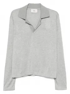 Рубашка поло с длинными рукавами Ami Paris, серый