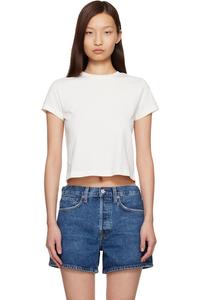 Agolde Футболка Off-White Adine, укороченная