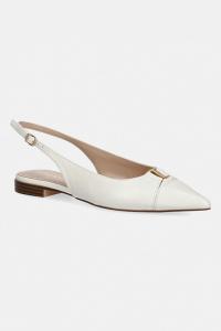 Балетки кожаные Twinset, бежевый