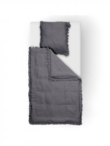 Хлопковое постельное белье цвета Амели Антрацит Cats Collection, 155 x 220 + 80 x 80 см