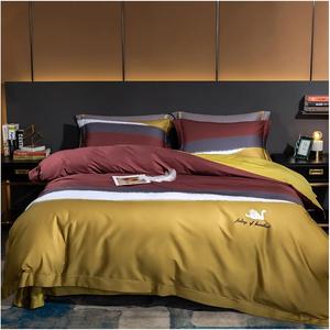 IBDRYKK Комплект постельного белья с роскошной вышивкой из египетского хлопка 1000TC