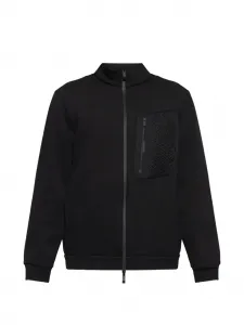 Толстовка на молнии с сетчатыми карманами Moncler, черный