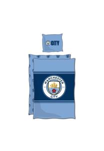 Мужская хлопковая постель Manchester City комплект 140x200 см & Cofi синий 140 x 200 см + 60 x 70 см
