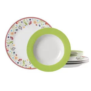 Сервиз Ritzenhoff & Breker «набор тарелок, набор посуды SHANTI DOPPIO», (набор, 8 предметов), 8 предметов, на 4 персоны, цвет weiß/bunt